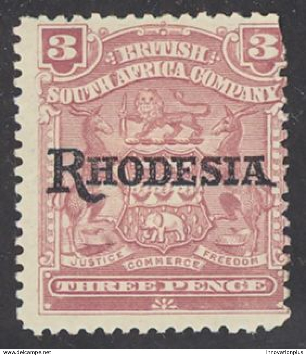 Rhodesia Sc# 86 MH 1909 3p Overprints Coat Of Arms - Noord-Rhodesië (...-1963)
