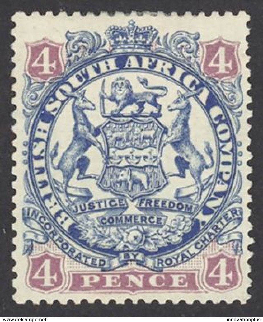 Rhodesia Sc# 30 MH 1896 4p Coat Of Arms - Rhodésie Du Nord (...-1963)