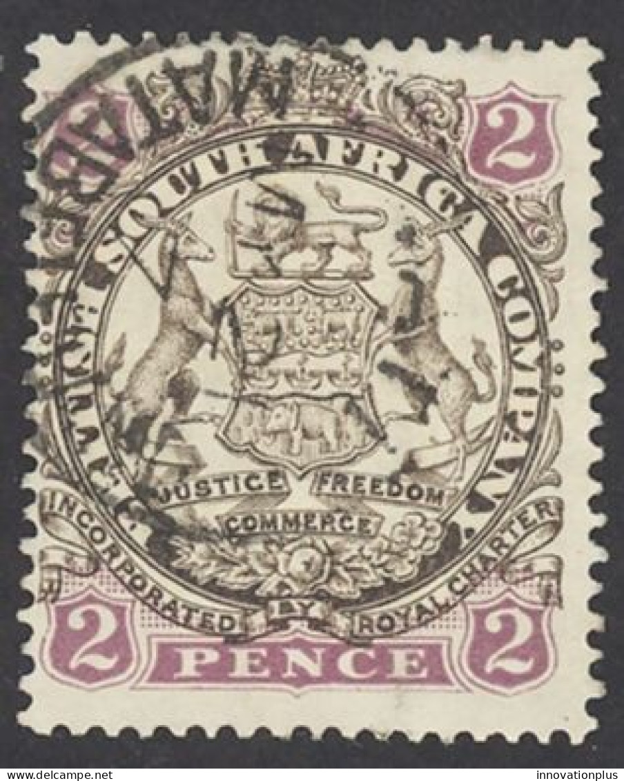 Rhodesia Sc# 28 Used 1896 2p Coat Of Arms - Rhodesia Del Nord (...-1963)