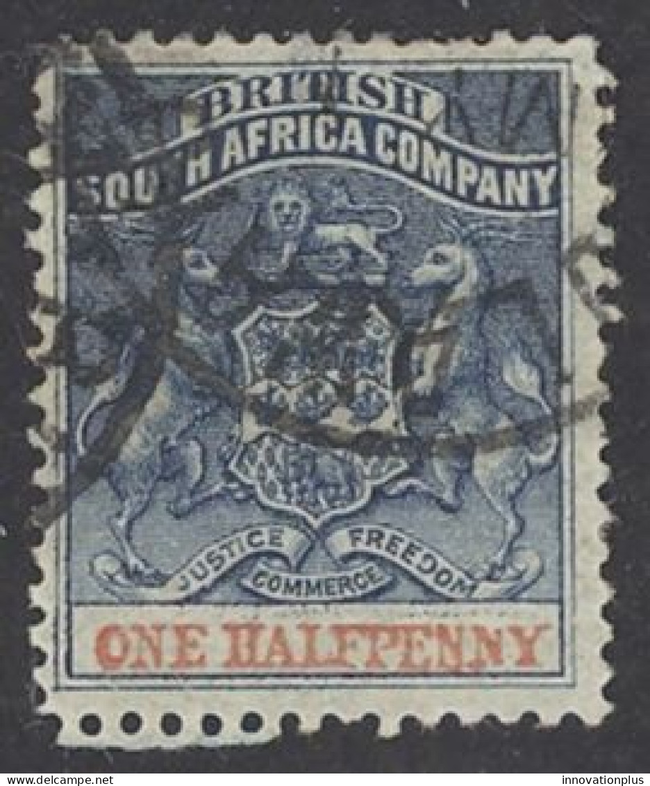 Rhodesia Sc# 1 Used 1891 ½p Coat Of Arms - Nordrhodesien (...-1963)