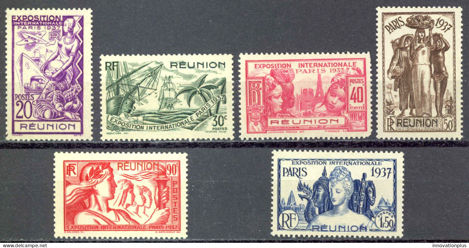 Reunion Sc# 167-172 MH 1937 Paris International Exposition - Unused Stamps