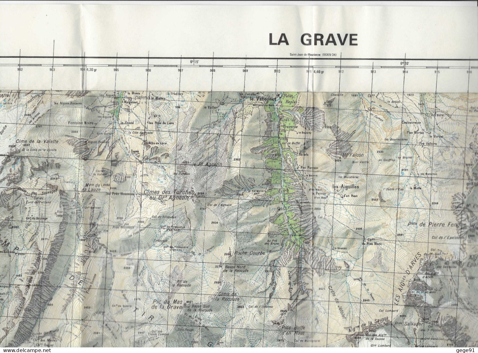 Carte IGN 1/50000 - La Grave - édition De 1972 - Topographische Karten