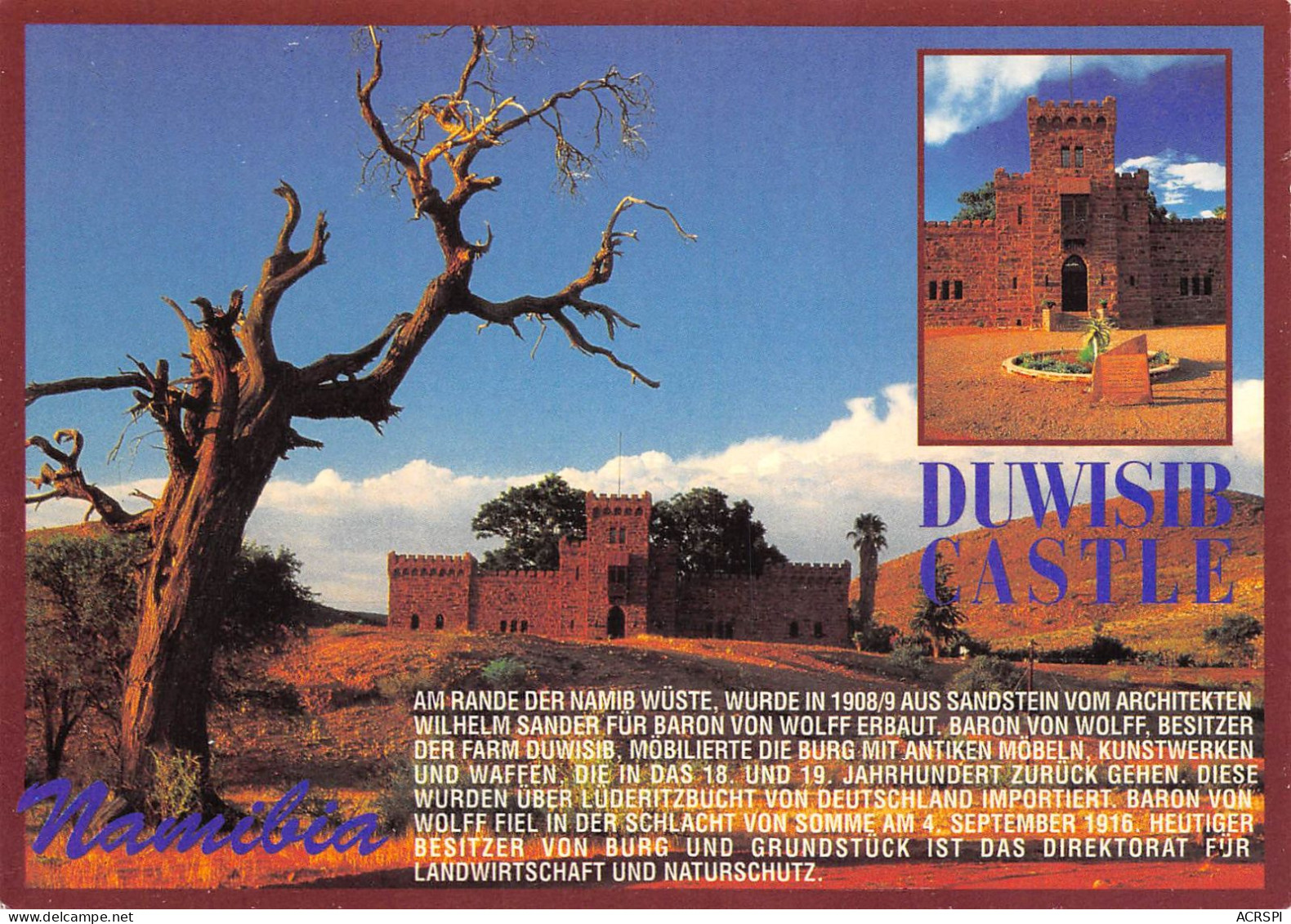 NAMIBIE Duwisib Castle NAMIBIA      N° 18 \MK3005 - Namibie