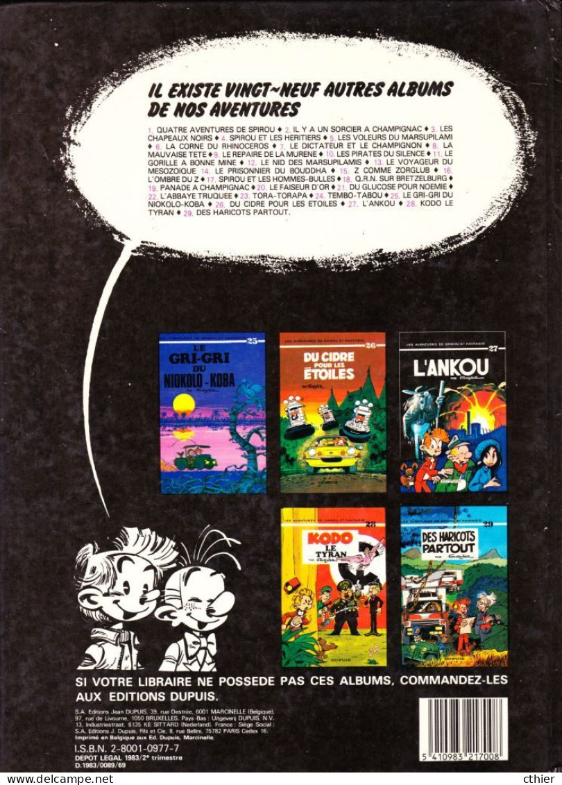 SPIROU ET FANTASIO - LA CEINTURE DU GRAND FROID - Edition Originale 1983 N° 30 - Spirou Et Fantasio