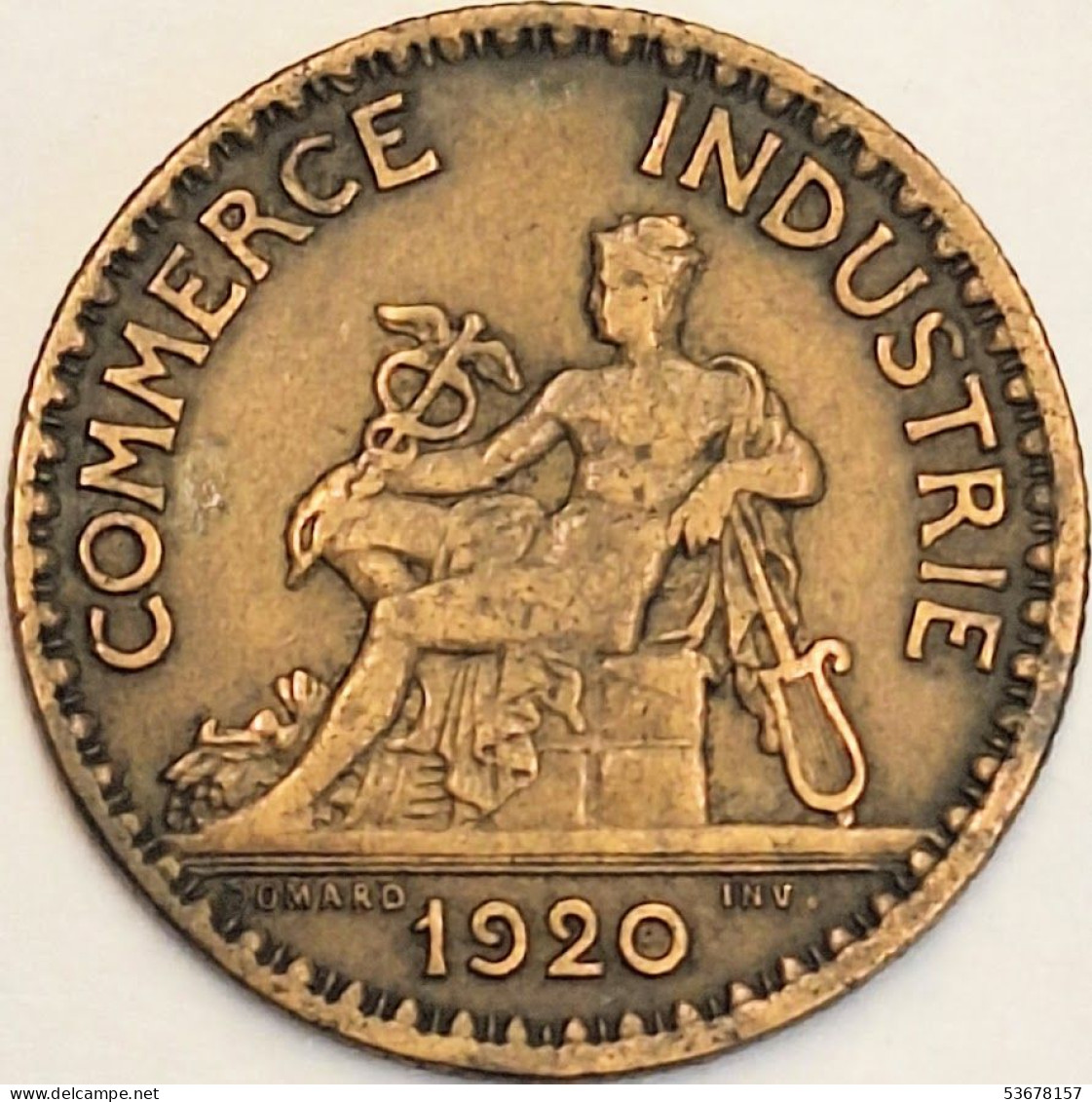 France - Franc 1920, KM# 876 (#4064) - 1 Franc