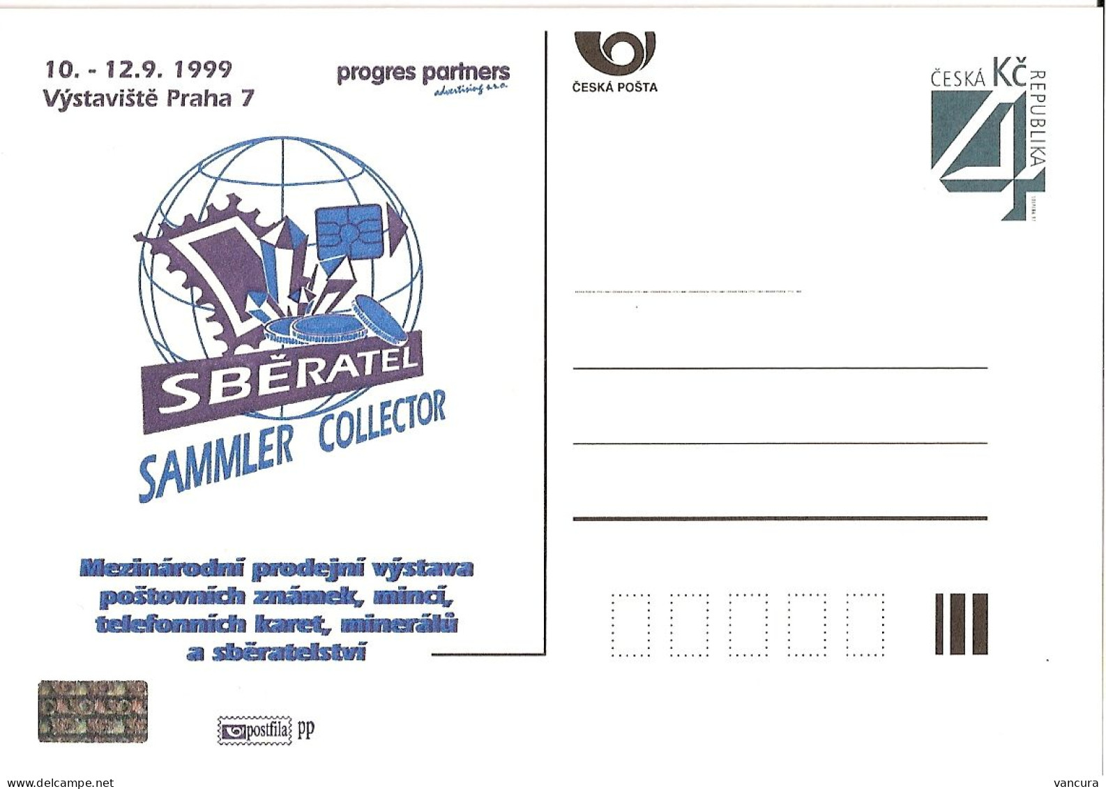 CDV B 181 Czech Republic Sberatel Prague 1999 - Cartes Postales