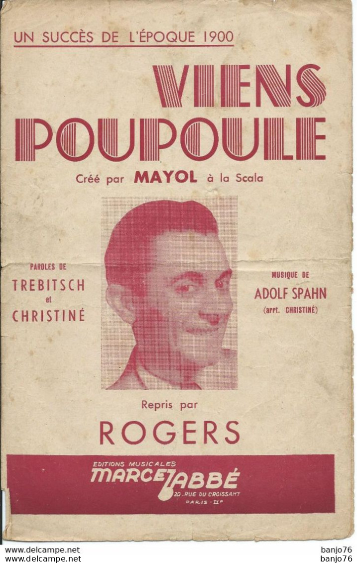 Partition Viens Poupoule De MAYOL - ROGERS - Partitions Musicales Anciennes