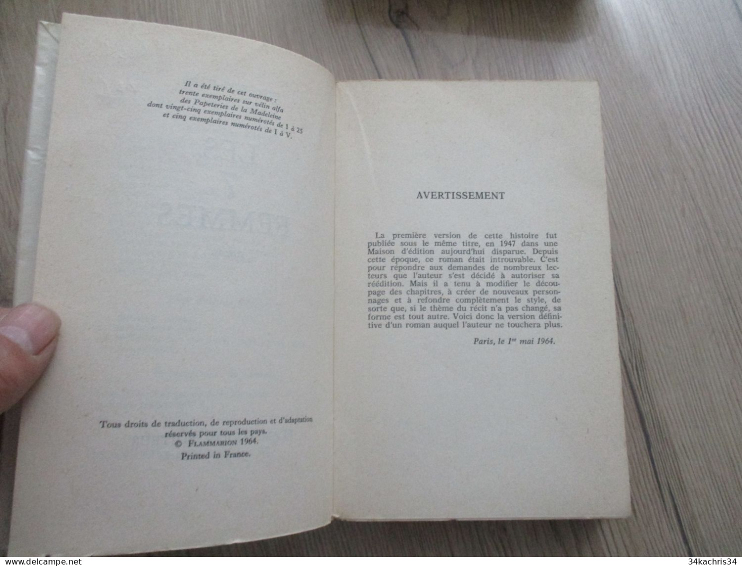 Envoi Guy Des Cars Les 7 Femmes Flammarion 1964 1ère édition 343 P - Gesigneerde Boeken