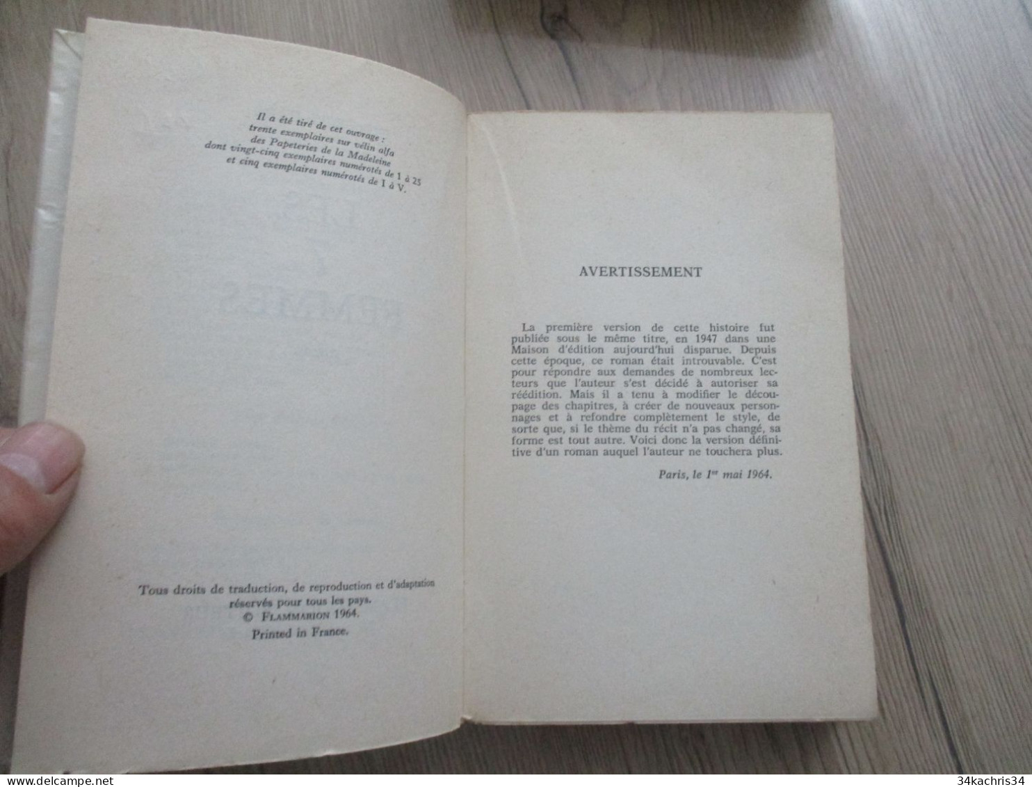 Envoi Guy Des Cars Les 7 Femmes Flammarion 1964 1ère édition 343 P - Libri Con Dedica