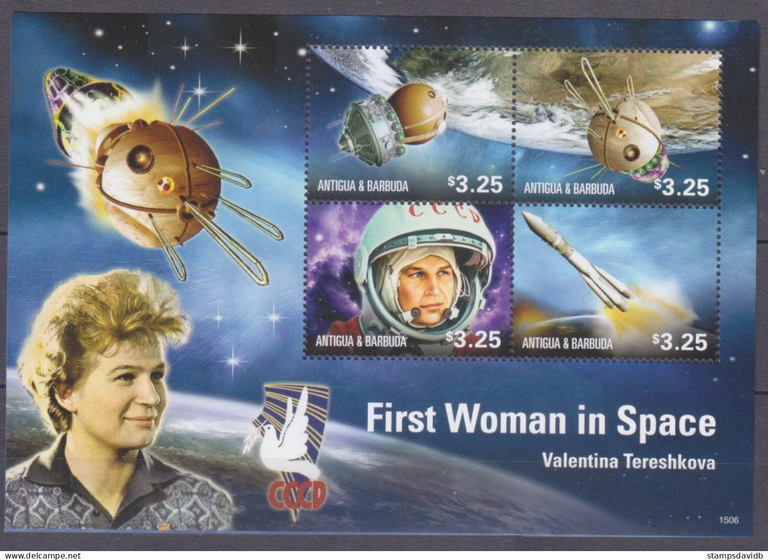 2015 Antigua And Barbuda 5248-5251KL Valentina Tereshkova, First Woman In Space 12,00 € - Sud America