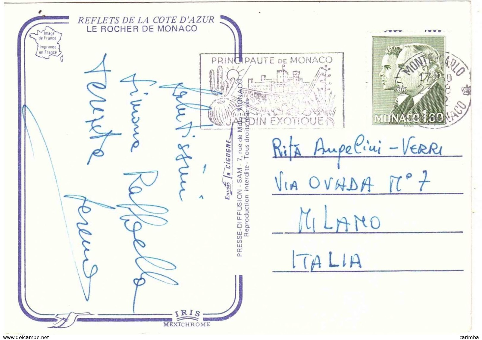 CARTOLINA PANORAMA PER ITALIA CON ANNULLO TARGHETTA - Lettres & Documents