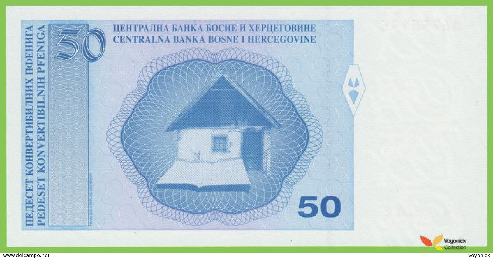 Voyo BOSNIA AND HERZEGOVINA 50 Konv Pfeniga ND/1998 P58a B202a A UNC - Bosnië En Herzegovina