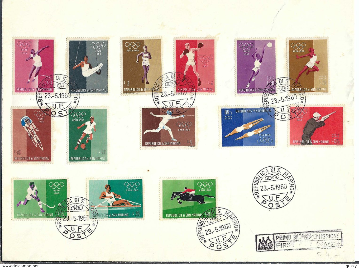 SAINT MARIN 1960: FDC - FDC