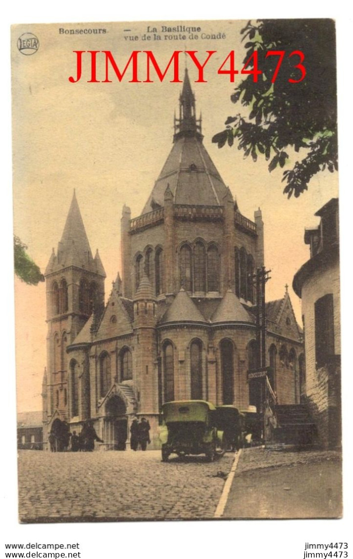 CPA - BONSECOURS - La Basilique Vue De La Route De Codé ( Bien Animée ( Commune De Péruwelz Hainaut ) Edit. Emile Dumont - Péruwelz