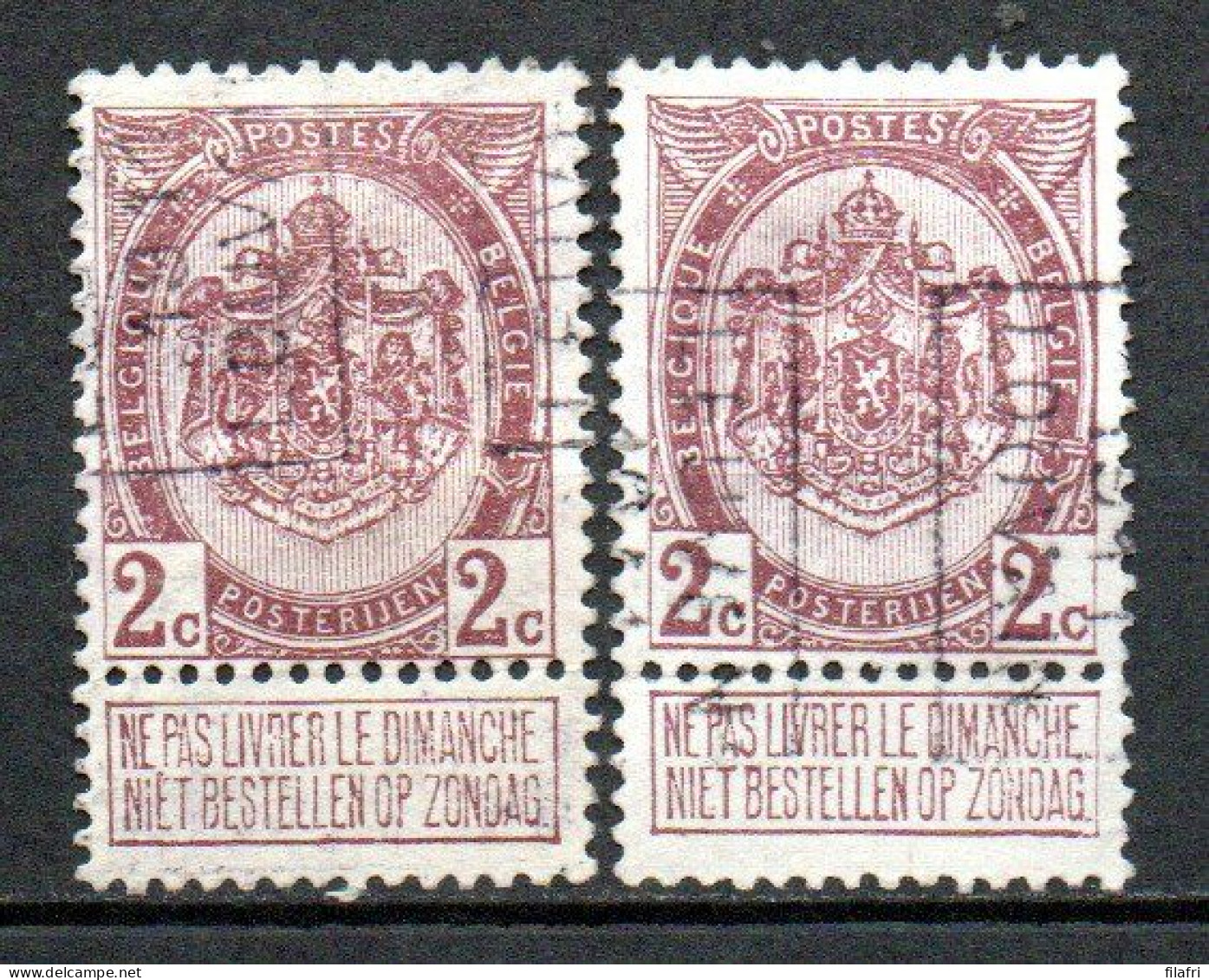 1716 Voorafstempeling Op Nr 82 - LEUVEN 1911 LOUVAIN - Positie A & B - Roulettes 1910-19