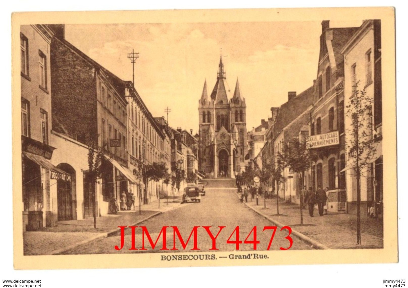 CPA - BONSECOURS - Grand'Rue ( Bien Animée ) ( Commune De Péruwelz Hainaut Belgique ) Edit. Belge Bruxelles - Péruwelz