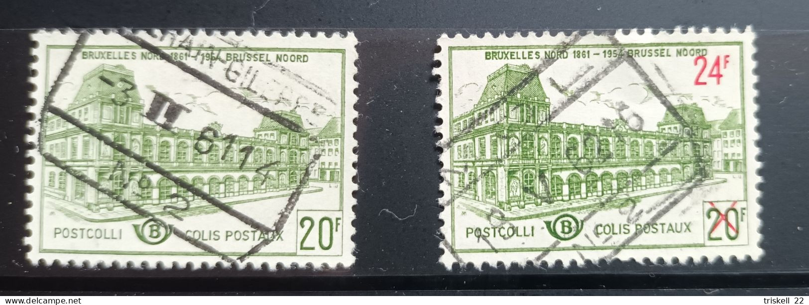 2 Timbres Colis Postaux Bruxelles Nord 1861-1954 - Usados