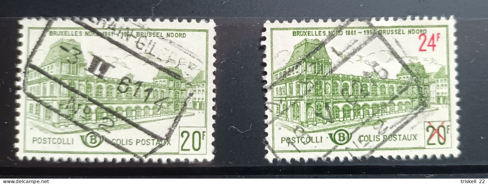 2 Timbres Colis Postaux Bruxelles Nord 1861-1954 - Gebraucht