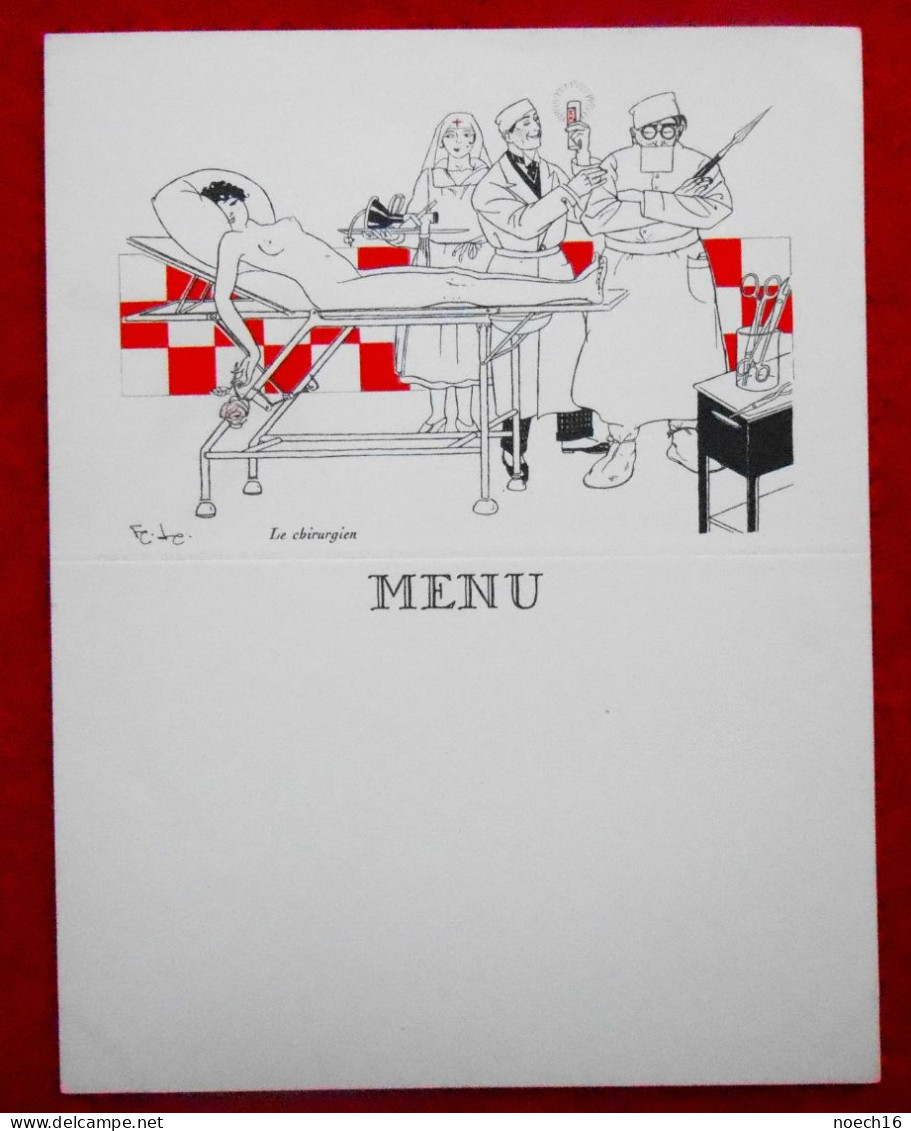 Série 12 menus "Autour de la Médecine" Publicité Mictasol, Illustrateur Félix Lorioux