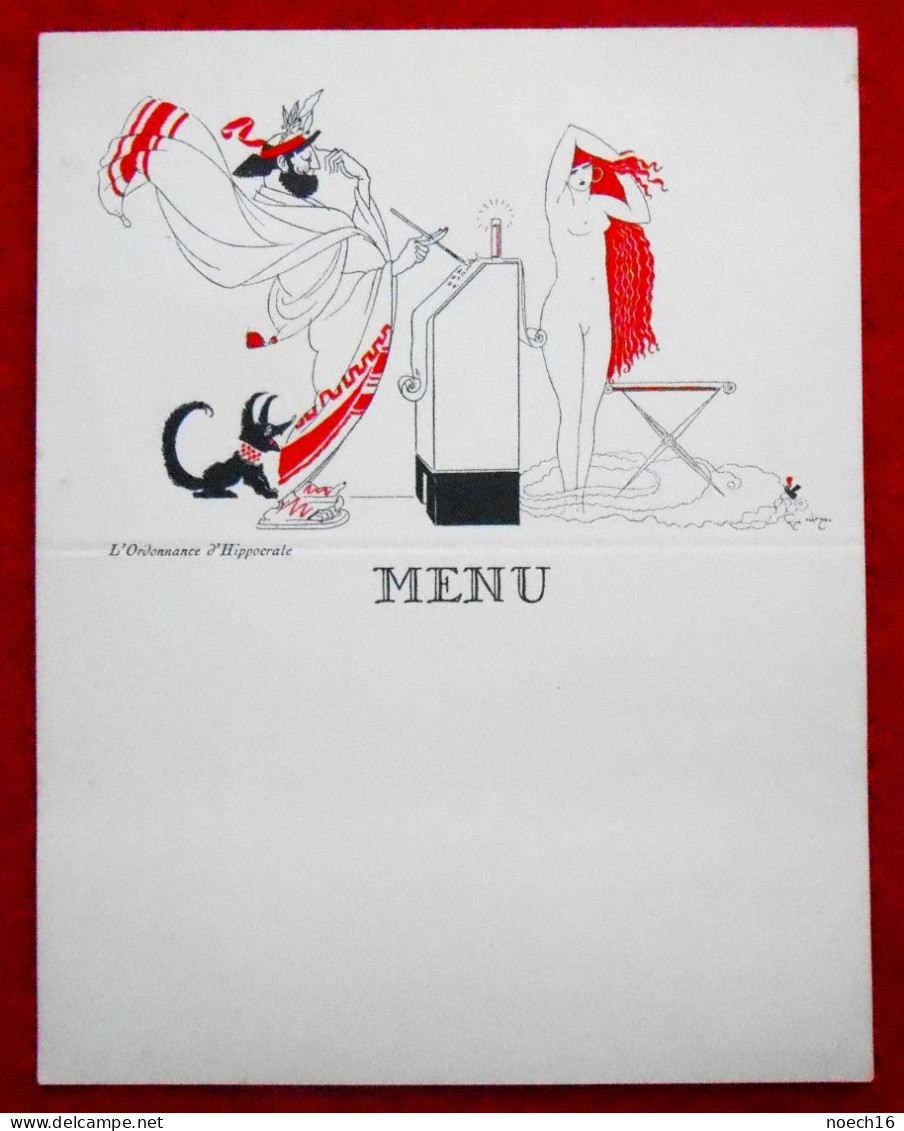 Série 12 menus "Autour de la Médecine" Publicité Mictasol, Illustrateur Félix Lorioux