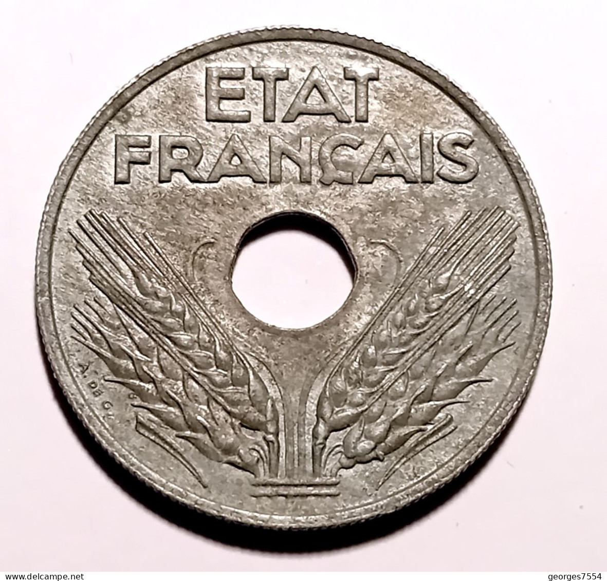 ETAT FRANCAIS - 20 CENTIMES 1944  ZINC Achat Immédiat - 20 Centimes