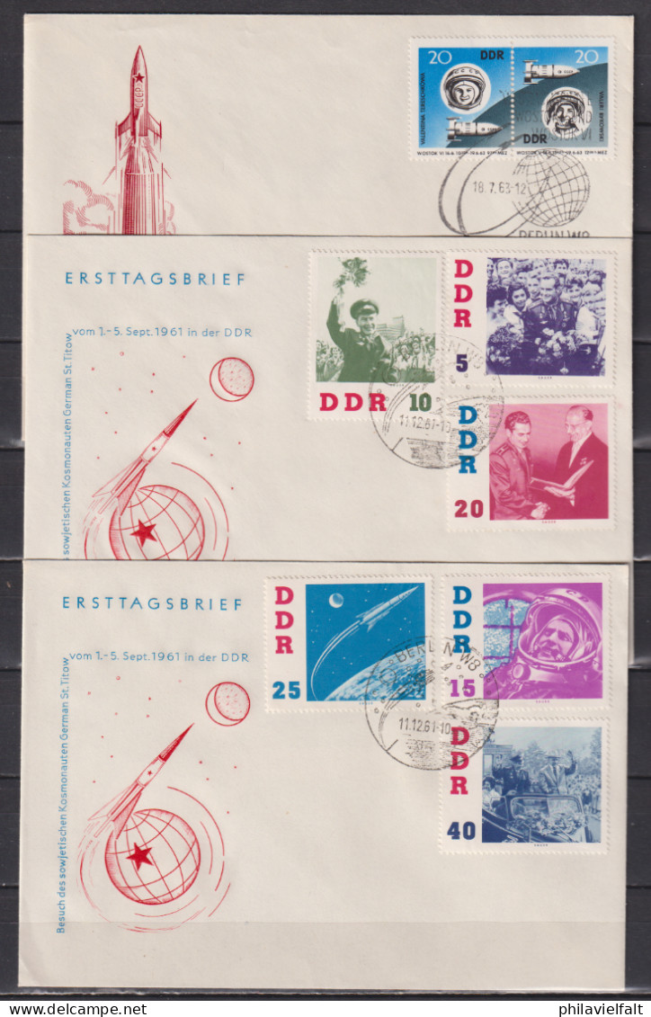 DDR 1961/63 Ausgaben Weltraum Partie Mit U.a. Block 17** / FDC, 993/96** Und FDC Sowie Weitere Ausgaben - Andere & Zonder Classificatie