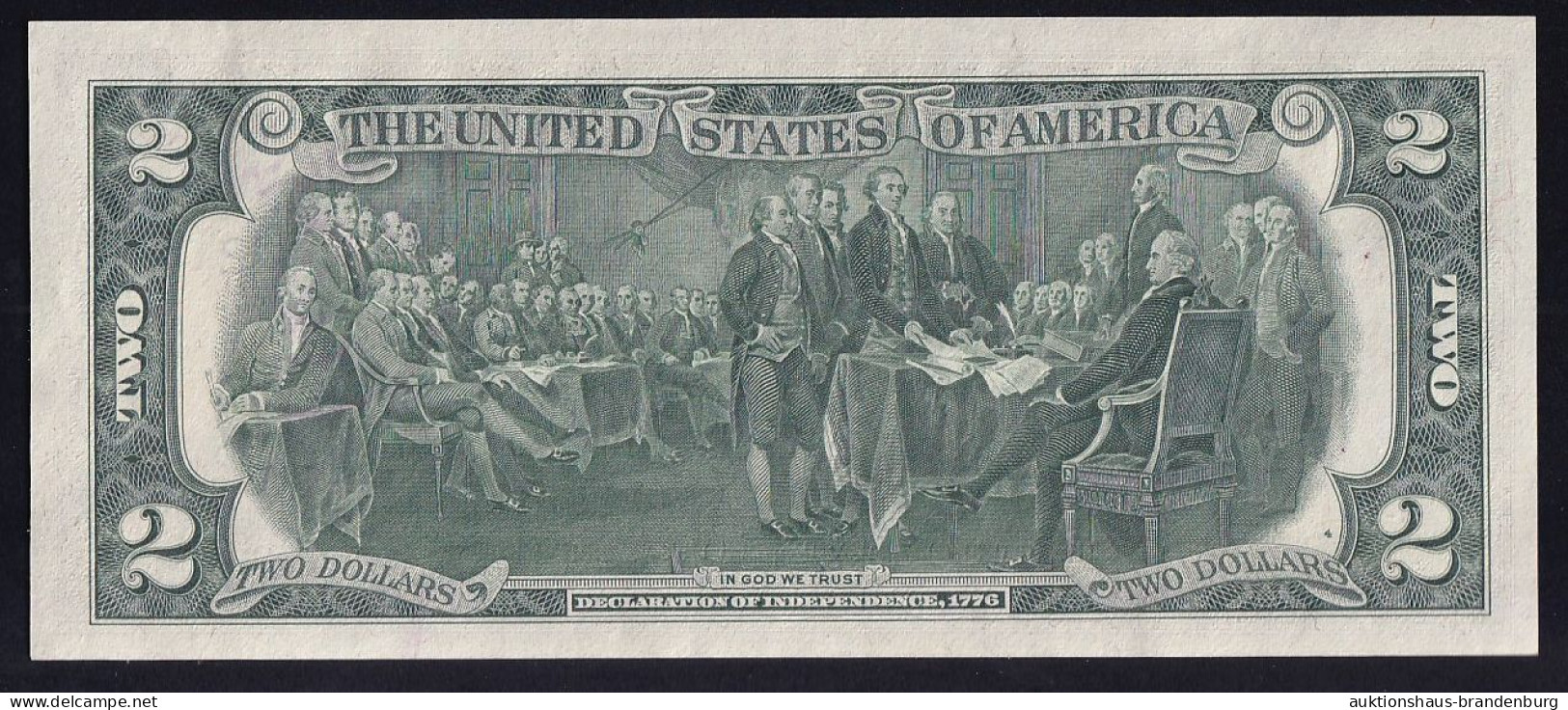 USA: 2 Dollars 1976 Mit 13-Cents-Marke Und Ersttagsstempel 13.4.1976 - Biljetten Van De  Federal Reserve (1928-...)