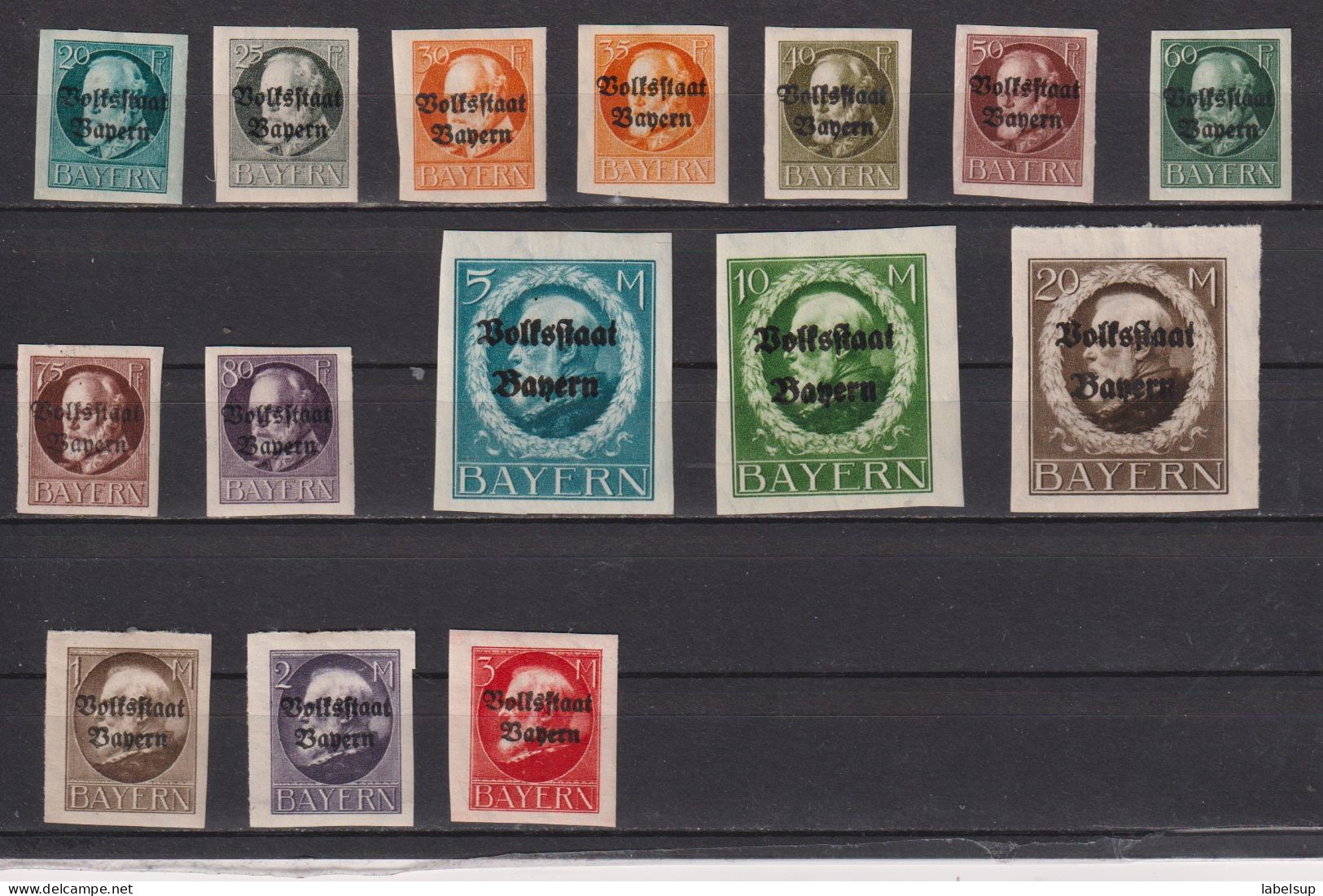 Lot De Timbres Neufs De Bavière 1916 1919 Armoiries MH MNH - Ungebraucht