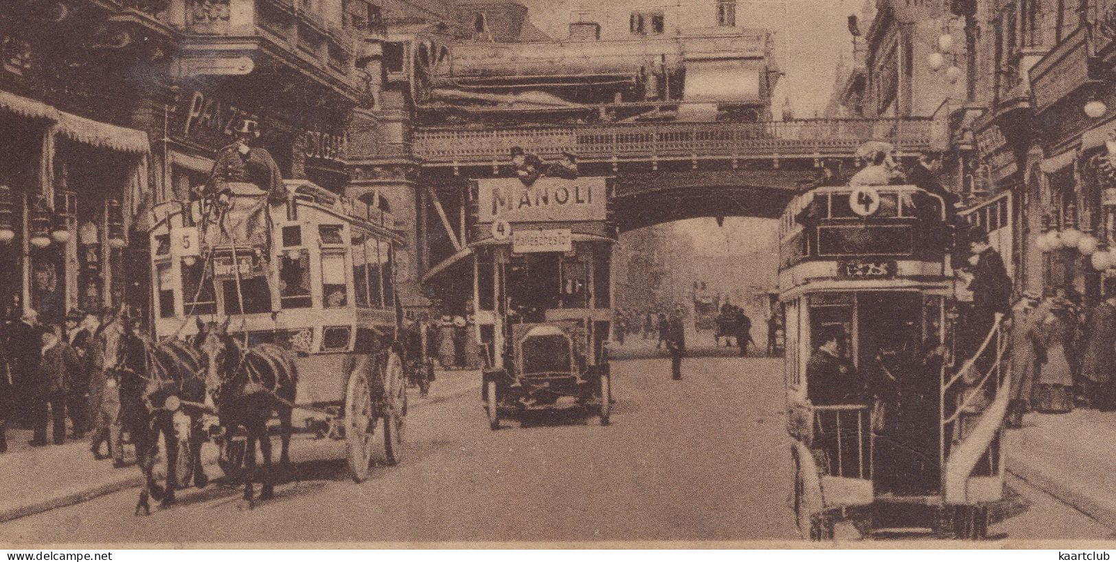 Berlin - Bahnhof Friedrichstrasse : OMNIBUS & PFERDEBAHN / Tramway Hippomobile / Paardentram - (Deutschland) - Turismo