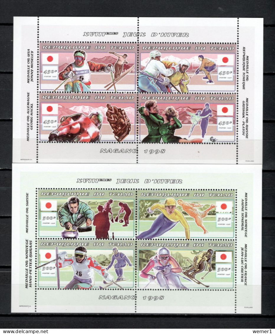 Chad - Tchad 1998 Olympic Games Nagano Set Of 5 Sheetlets MNH - Winter 1998: Nagano