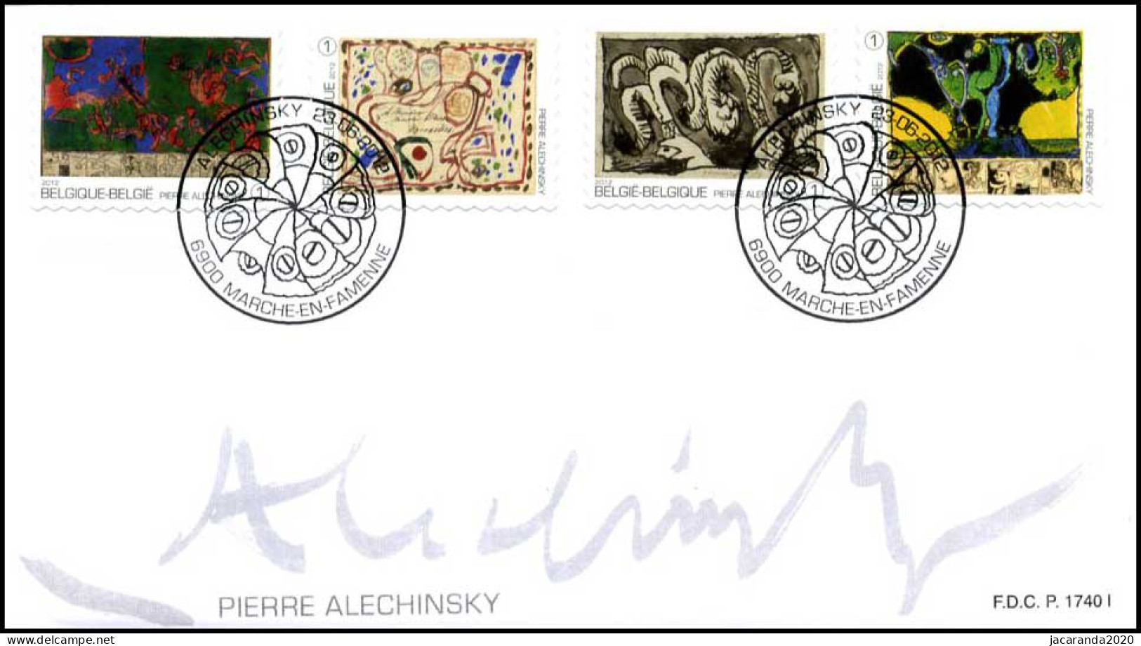 4244/53 - FDC - Pierre Alechinsky - CoBrA P1740I - 2011-2014