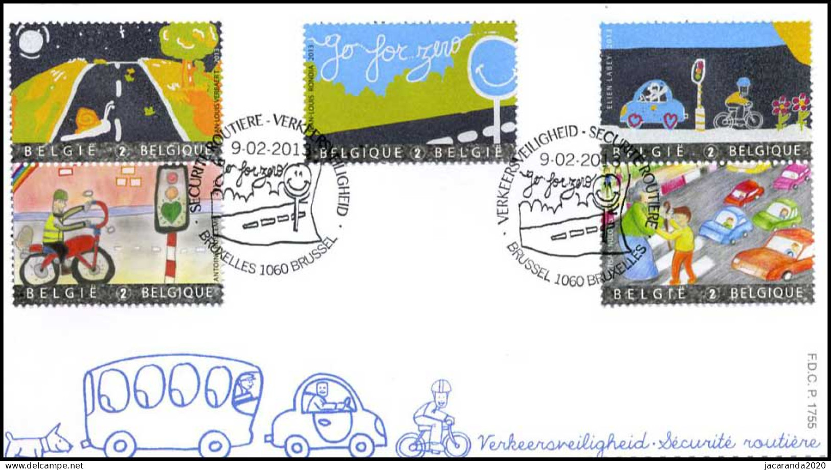 4307/11 - FDC - Verkeersveiligheid : Go For Zero P1755 - 2011-2014