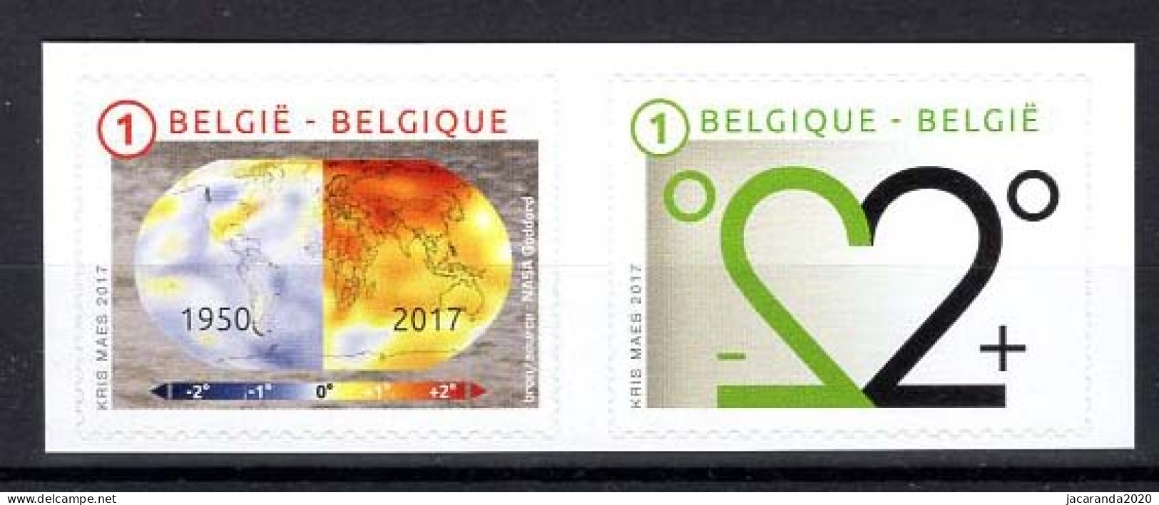 België 4682/83 - Verstoord Klimaat - Climat Perturbé - Zelfklevend - Samenhangend - Ungebraucht