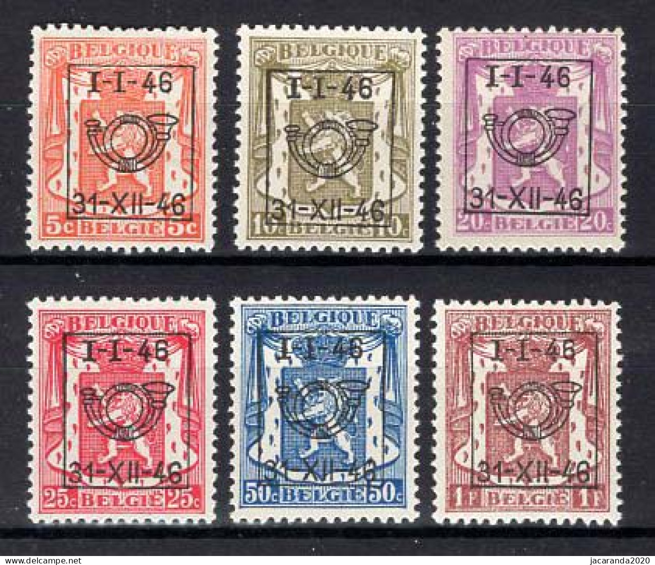 België PRE547/PRE552 ** - 1946 - Klein Staatswapen - Petit Sceau De L'état - Preo Reeks 30 - 6w. - MNH - Typos 1936-51 (Petit Sceau)