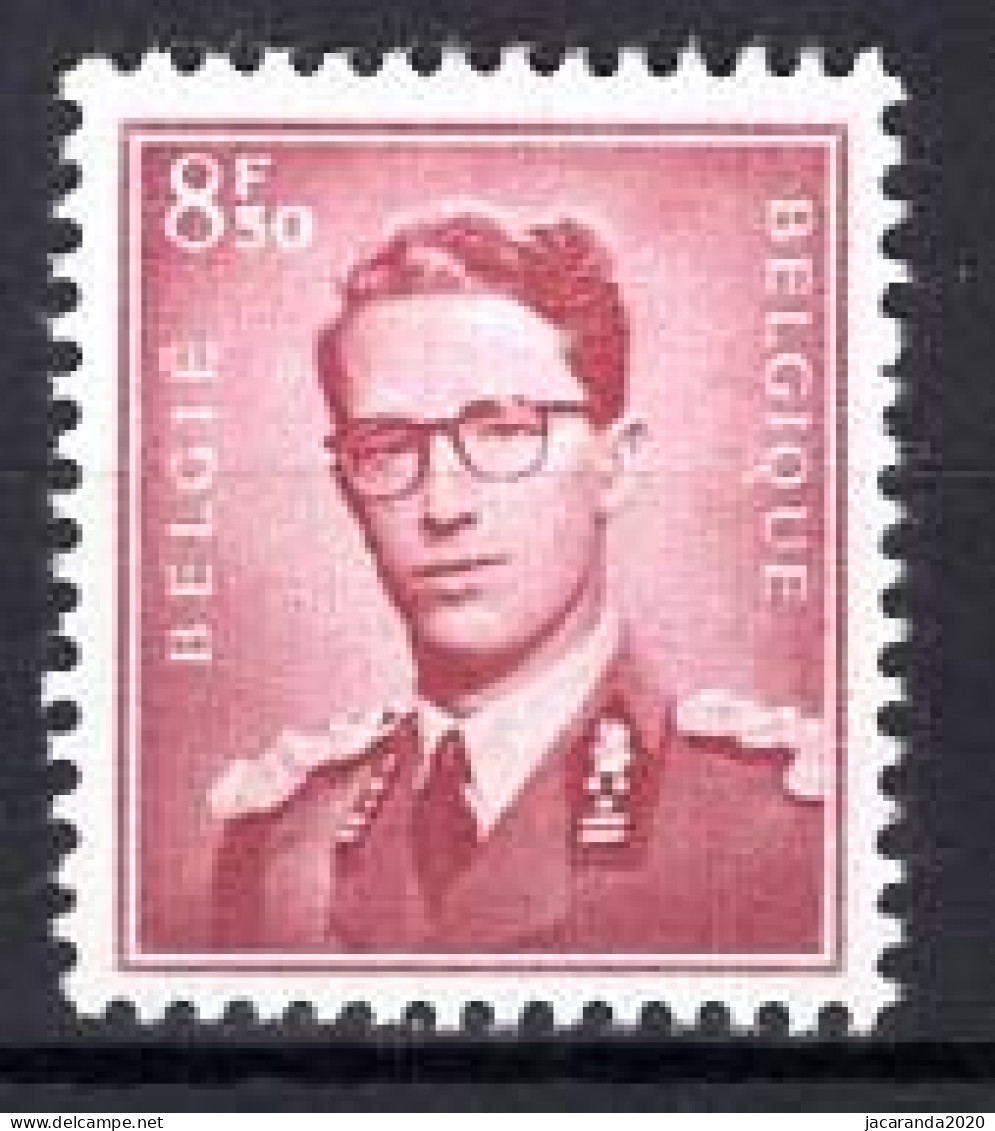 België 1072 * - Koning Boudewijn - 8,50F - Fijn Scharniertje - Fine Charnière - 1953-1972 Bril