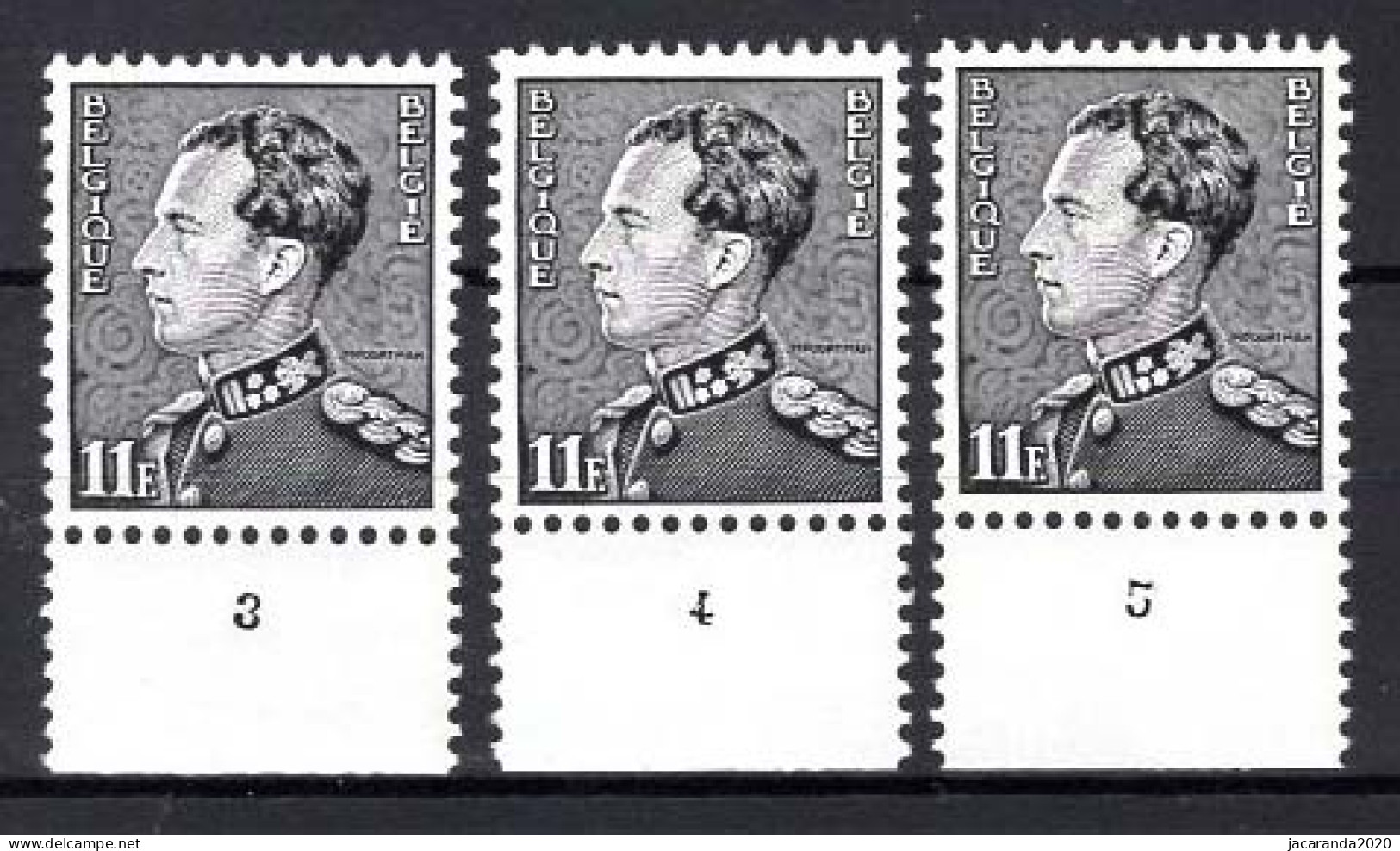 België 2111 - Koning Leopold III - Poortman - Plnr 3 - 4 - 5 - 1981-1990