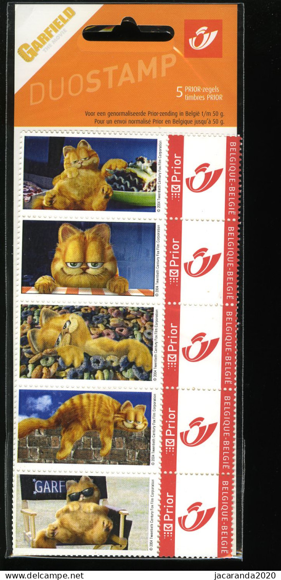België 3274 - Duostamp - Garfield The Movie - Kat - Chat - Strook Van 5 - In Originele Verpakking - Sous Blister - Neufs