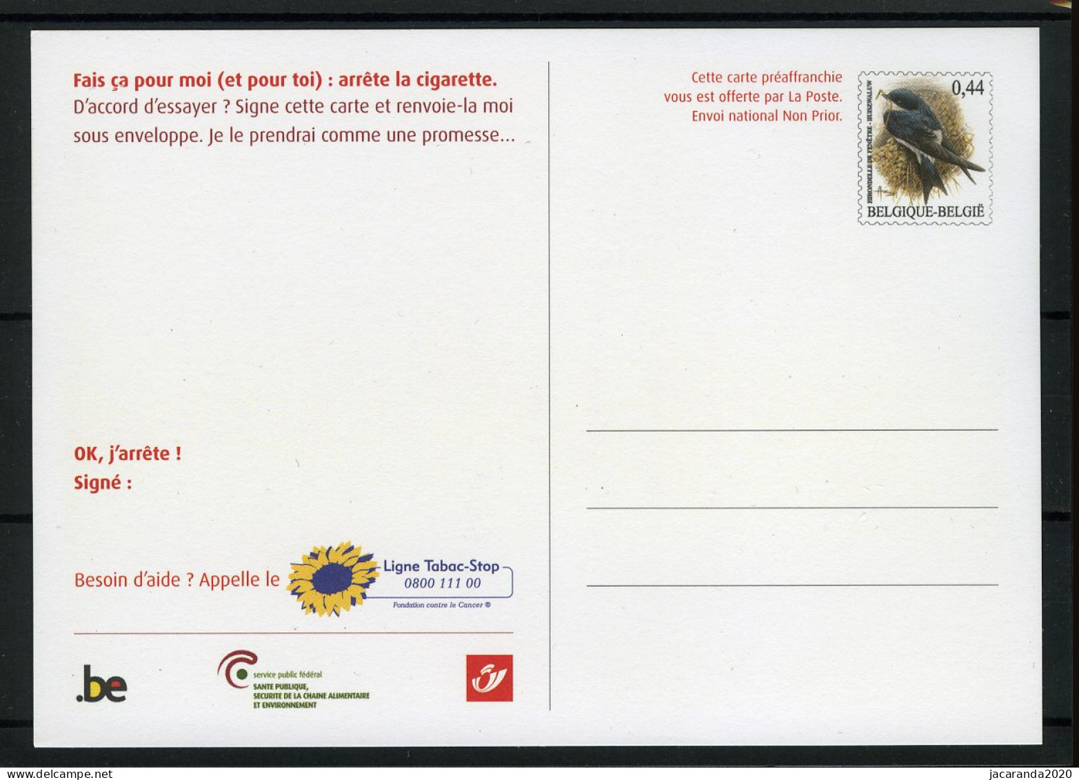 3479 BK - Briefkaart - "arrête La Cigarette" - Vogels - Buzin - Kluut - Avocette - FR - Illustrated Postcards (1971-2014) [BK]