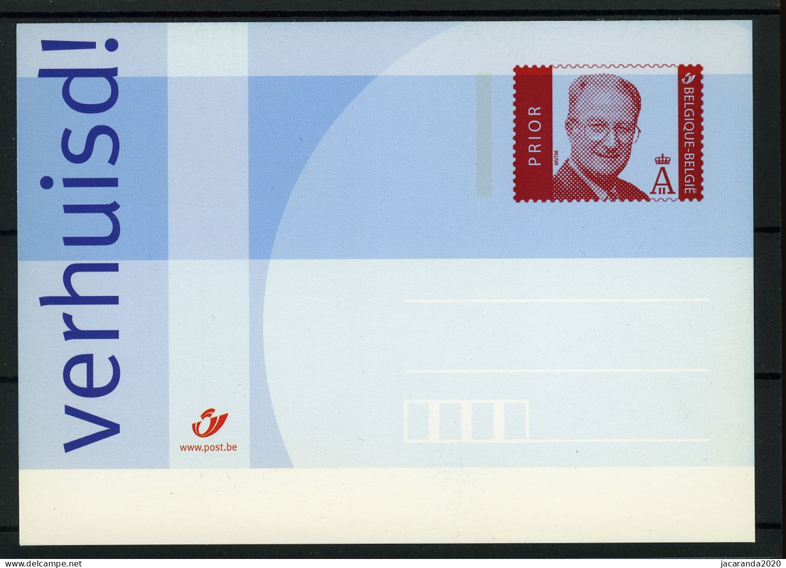 Adreswijziging - Koning Albert - Prior - NL + FR + D - Nieuw Type - Aviso Cambio De Direccion