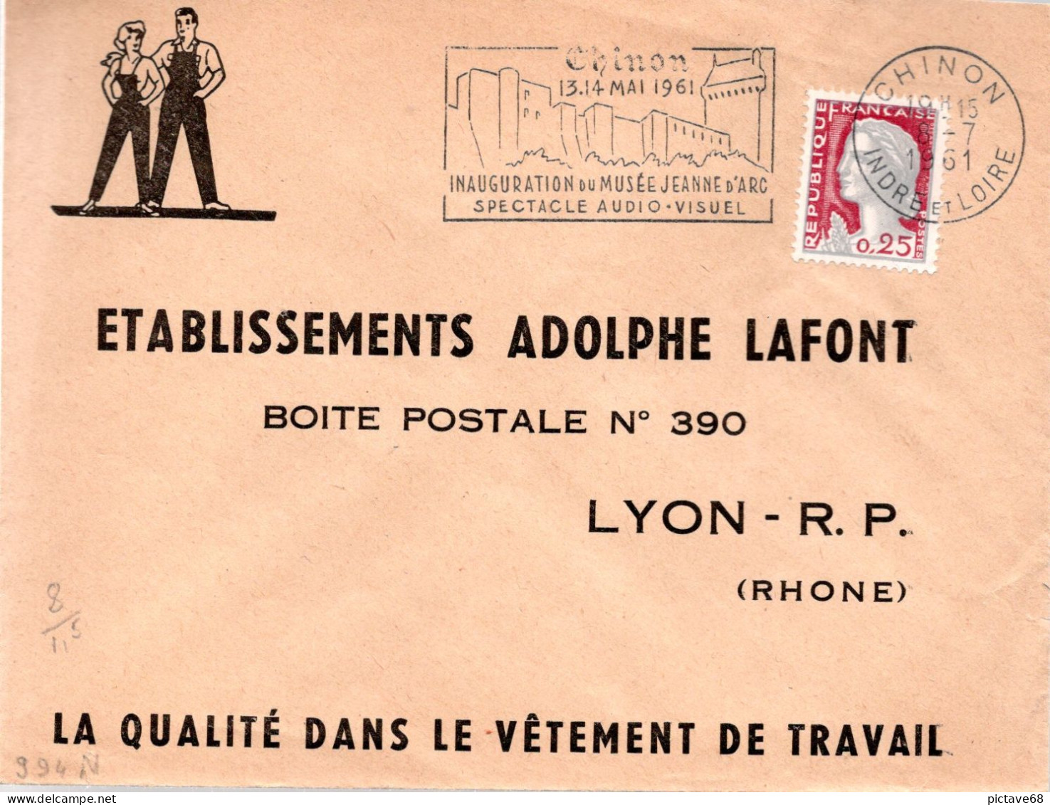 FRANCE / ENVELOPPE ADRESSEE AUX ETABLISSEMENTS ADOLPHE LAFOND A LYON - Other & Unclassified