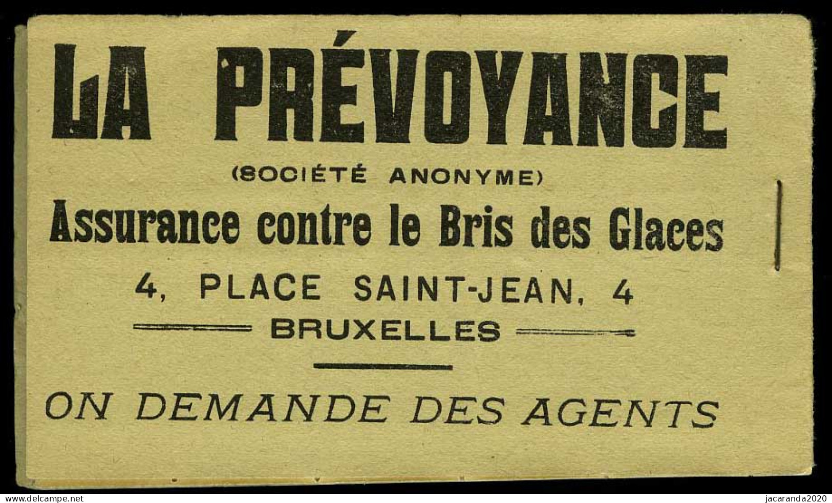 België Boekje A13d(a) - Volledig - Groen Kaftje - 50 Zegels - Doorschijnende Schutblaadjes - 1914  - 1907-1941 Alte [A]