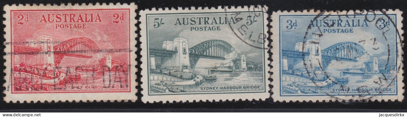 Australia    .   SG    .    141/143  (2 Scans)          .   O      .     Cancelled - Gebruikt