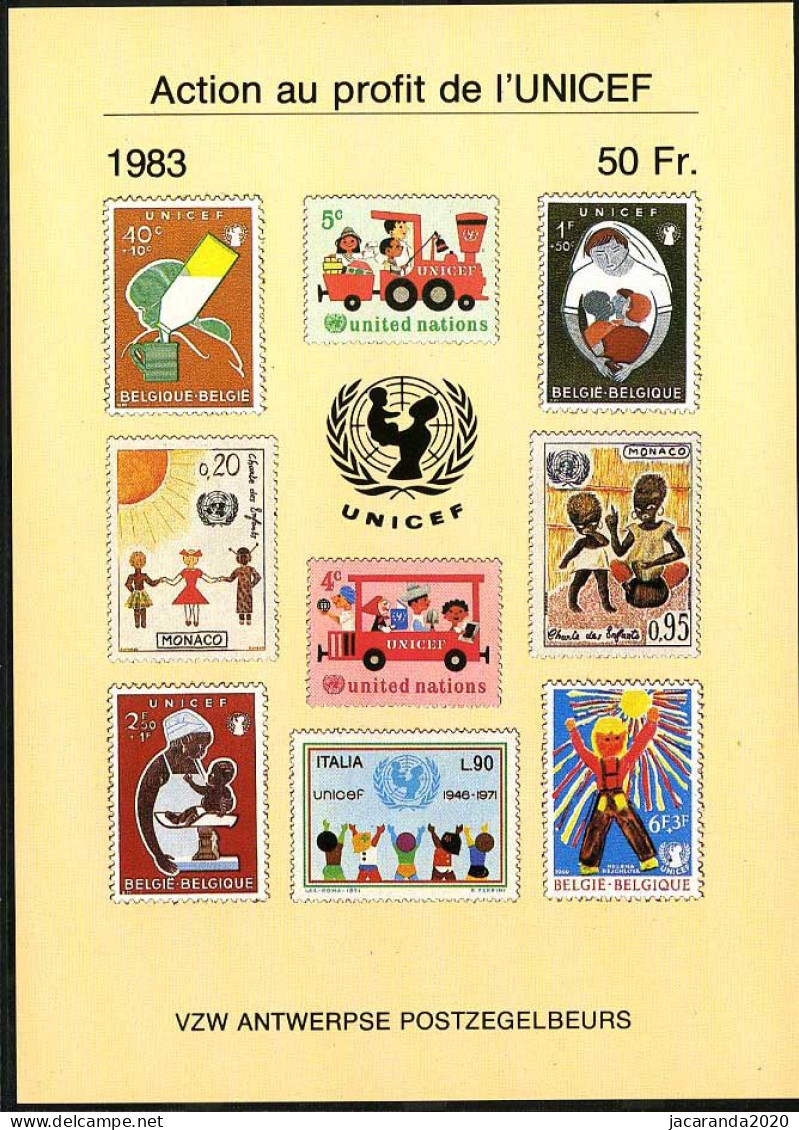 België E134 - Unicef - Geel - FR - Erinnophilie [E]