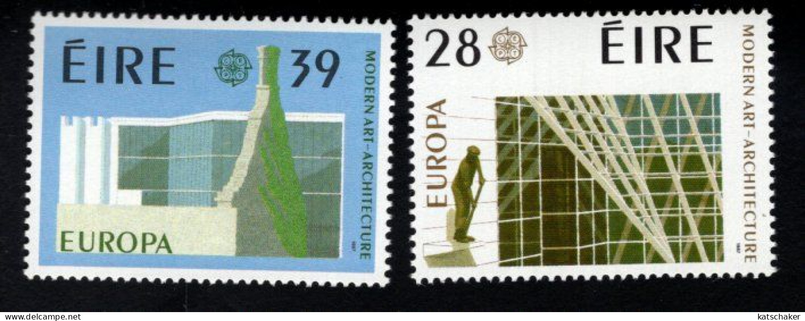 1999465202 1987  SCOTT 689 690 (XX) POSTFRIS  MINT NEVER HINGED - EUROPA ISSUE -MODERN ARCHITECTURE - Ongebruikt