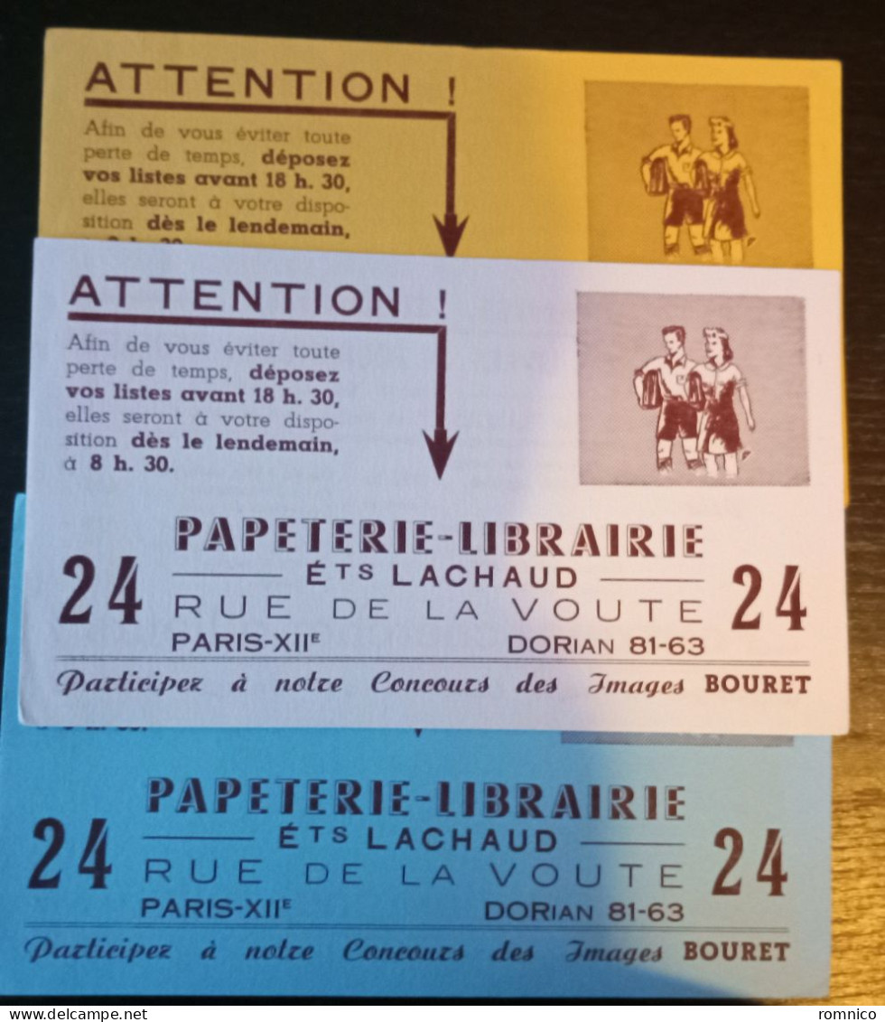 Buvard Papeterie Librairie Ets Lachaud Paris Lot De 3 - Papelería