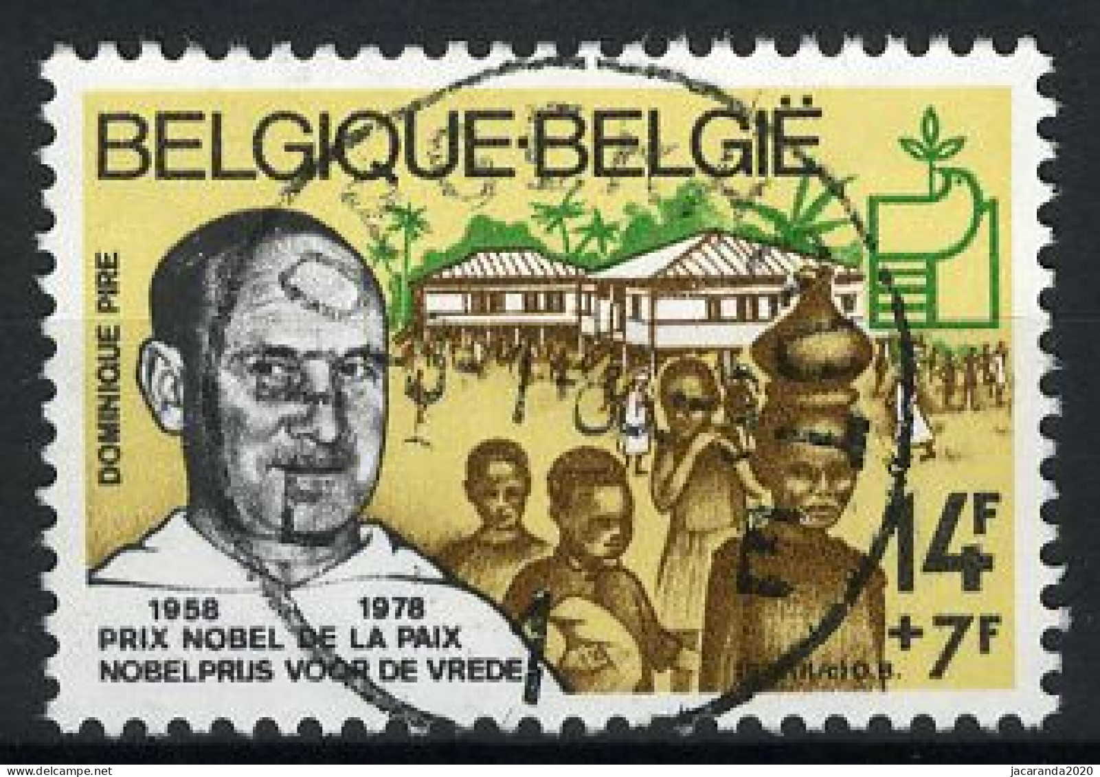 België 1920 - Solidariteit - Pater Dominique Pire - Gestempeld - Oblitéré -used - Gebruikt