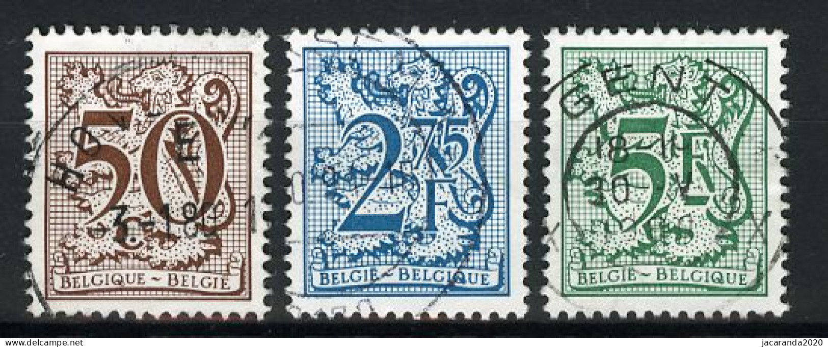 België 1958/60 - Cijfer Op Heraldieke Leeuw En Wimpel - Gestempeld - Oblitéré -used - Oblitérés