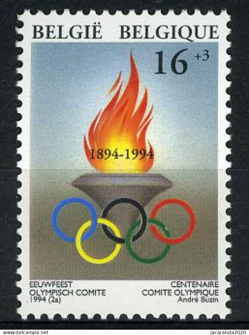 België 2540 - Sport - 100 Jaar Olympisch Comité - Olympische Vlam - Inverno1994: Lillehammer