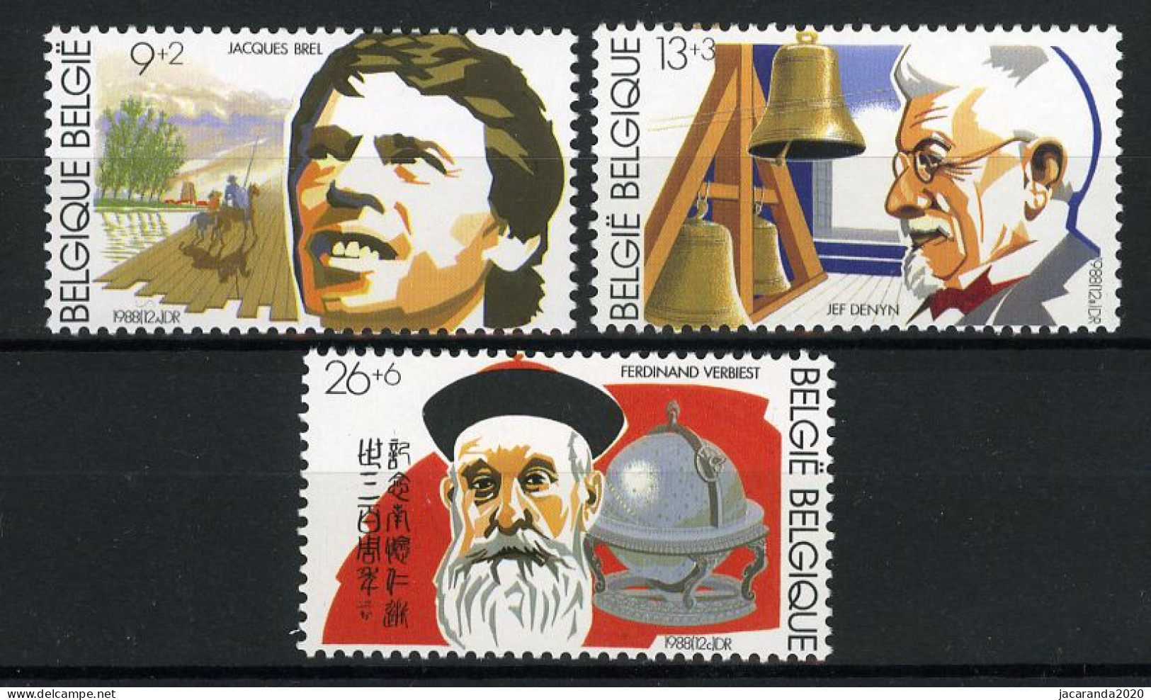 België 2303/05 - Solidariteit - Jacques Brel - Jef Denyn - Pater Ferdinand Verbiest - MNH - Unused Stamps