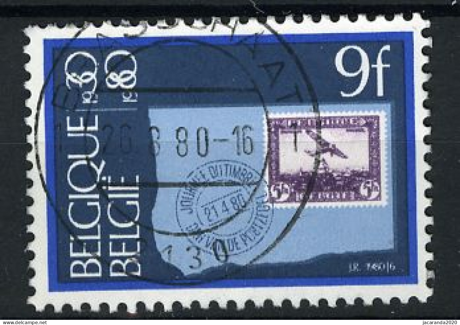 België 1970 - Dag Van De Postzegel - Zegel Op Zegel - Timbre Sur Timbre - Gestempeld - Oblitéré -used - Gebruikt